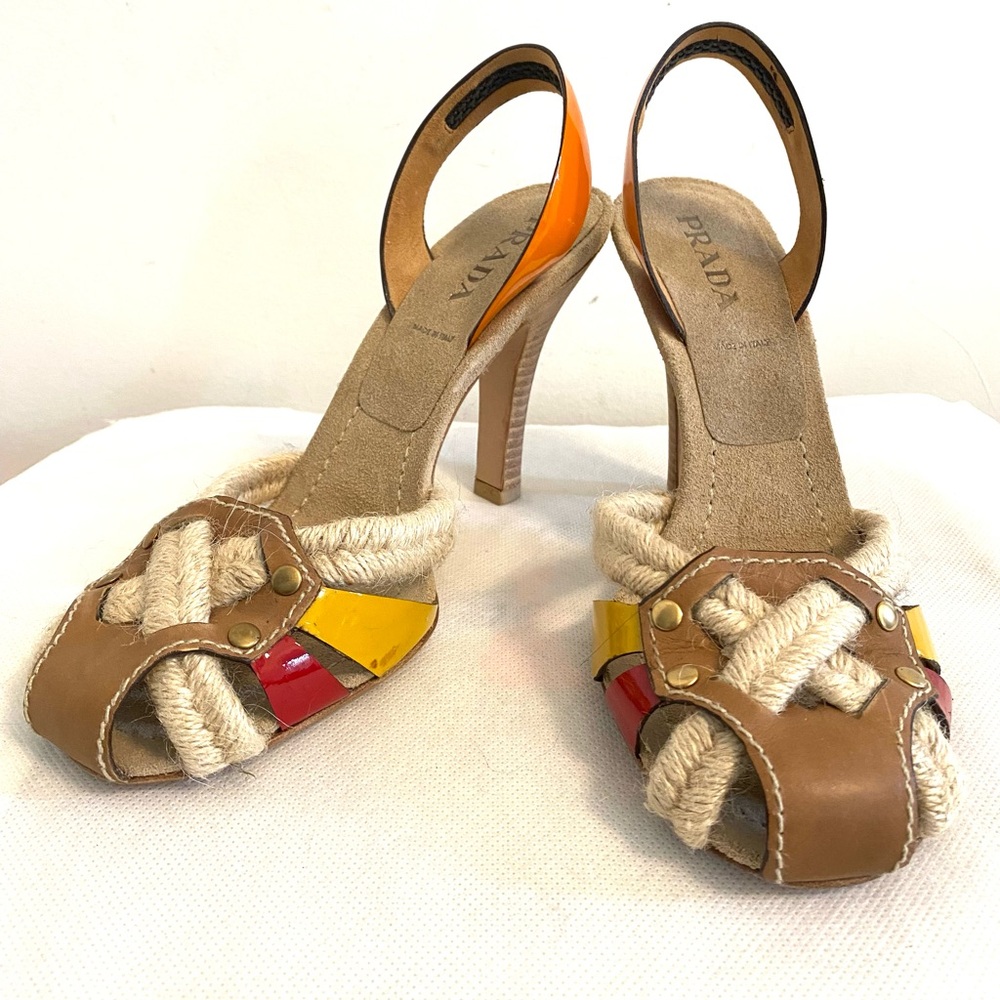 Authentic Prada multicolor heels